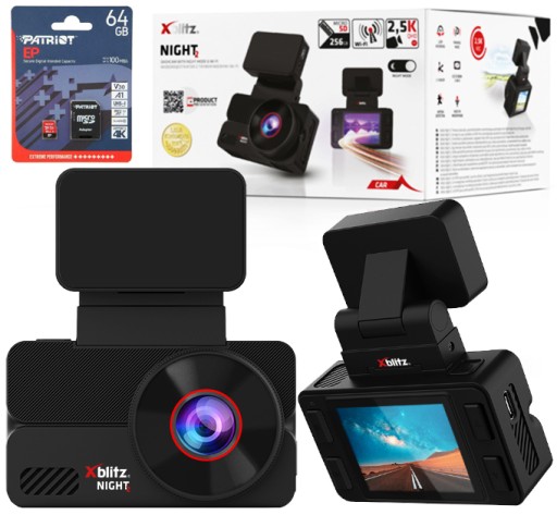 XBlitz Night 2 2,5K Wi-Fi видеорегистратор Автомобильный видеорегистратор с камерой грузовик+64 ГБ