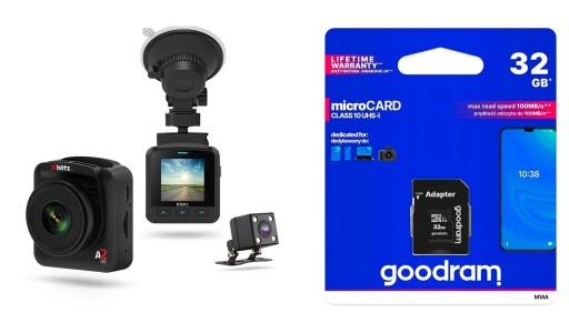 GPS-реєстратор Xblitz A2 Відео Full HD + камера заднього виду + ​​32 ГБ