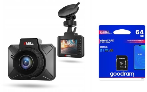 Xblitz X7 GPS Автомобільна камера водіння Відео + 64 ГБ
