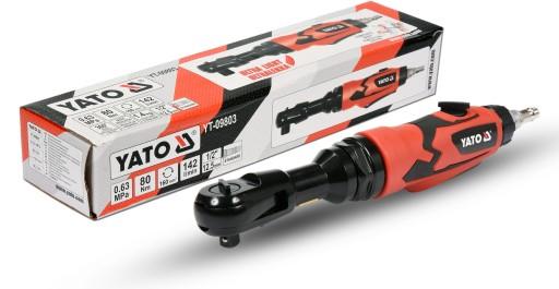 ПНЕВМАТИЧЕСКИЙ УГЛОВОЙ КЛЮЧ С ТРЕЩОТКОЙ YATO 1/2 80 Нм