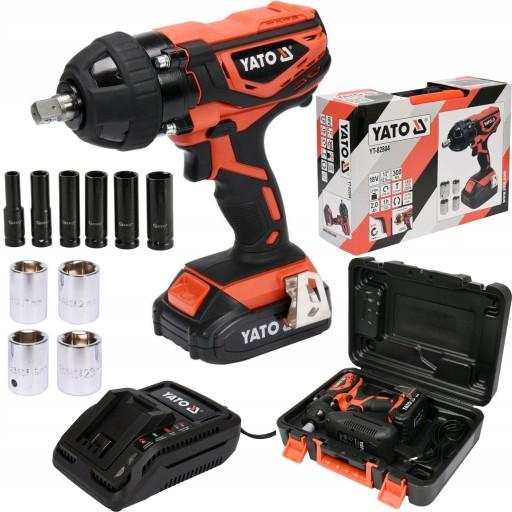 YATO УДАРНЫЙ КЛЮЧ Аккумулятор 18 В 2 Ач YT-82804 1/2 +10 мкс