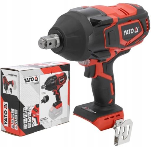 БЕЗЩІТКОВИЙ УДАРНИЙ КЛЮЧ YATO АКУМУЛЯТОРНА 18В 3/4'' 1/2'' 2000НМ БЕЗ АКУМУЛЯТОРА
