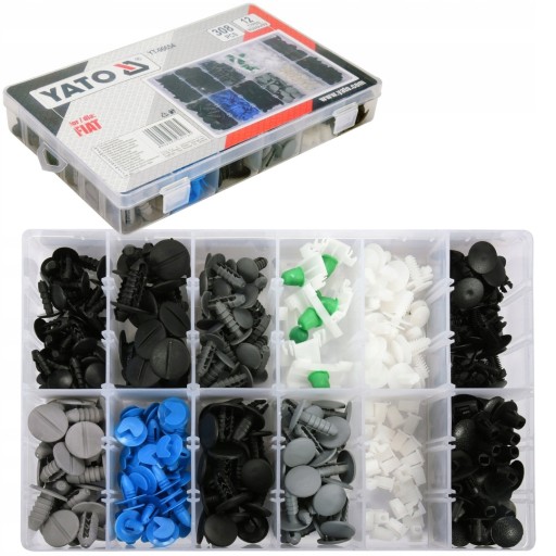 YATO FIAT АВТОМОБИЛЬНЫЙ КОМПЛЕКТ ЗАЖИМОВ 308 ШТ.