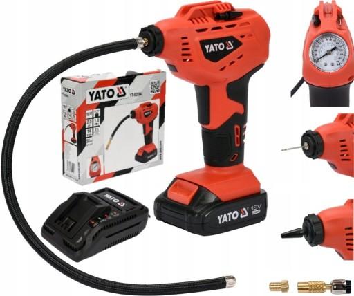 АККУМУЛЯТОРНЫЙ КОМПРЕССОРНЫЙ ПИСТОЛЕТ YATO 18 В