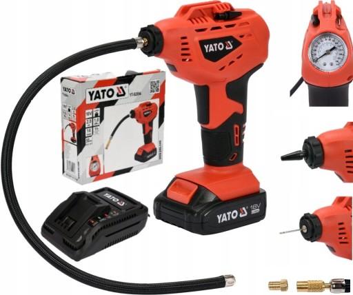 АККУМУЛЯТОРНЫЙ КОМПРЕССОРНЫЙ ПИСТОЛЕТ YATO 18 В