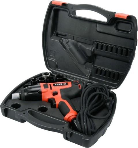 YATO ЭЛЕКТРИЧЕСКИЙ УДАРНЫЙ КЛЮЧ 1/2 450 Нм + НАСАДКИ YT-82020