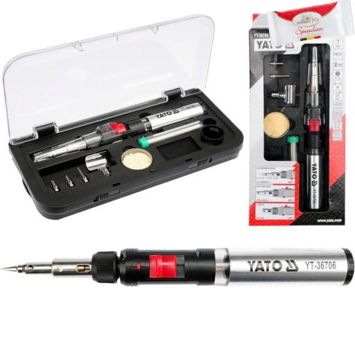 ГАЗОВЫЙ ПАЯЛОК YATO 3 В 1 + АКСЕССУАРЫ YT-36706
