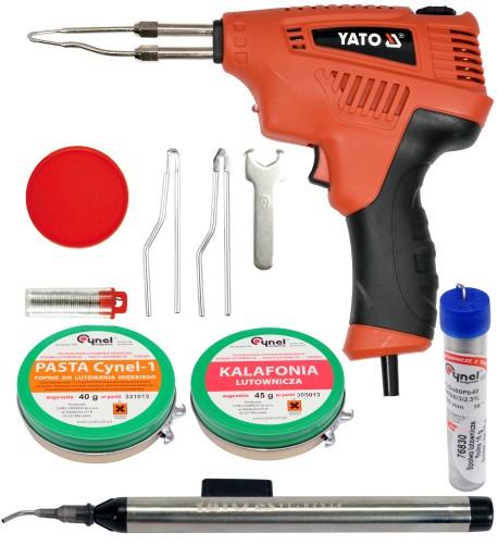 ПАЯЛЬНИК ТРАНСФОРМАТОР YATO 200W + ЗАХВАТ, БІНДЕР, ПАСТА, ROSINO