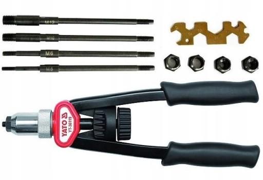 YATO КЛЕПАЛЬНА МАШИНА ДЛЯ АЛЮМІНІЄВОГО РУЧНОГО РІЗЬБОВОГО МАШИНА M5-M12 YT-36119