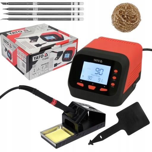 ПАЯЛЬНА СТАНЦІЯ YATO 75W ДЛЯ ЖАЛА T12, LCD ДИСПЛЕЙ, ФУНКЦІЯ АВТОСОН