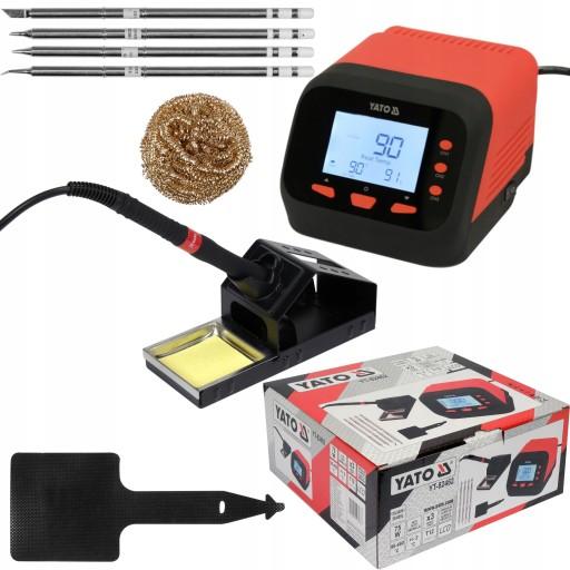 ПАЯЛЬНА СТАНЦІЯ YATO 75W ДЛЯ ЖАЛА T12, LCD ДИСПЛЕЙ, ФУНКЦІЯ АВТОСОН