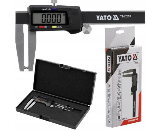 ЭЛЕКТРОННЫЙ ЦИФРОВОЙ ЖК-СУППОРТ YATO 180 мм ДЛЯ ТОРМОЗНЫХ ДИСКОВ 0-70 ММ