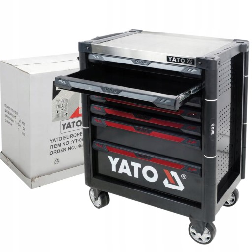 YATO СЕРВІСНА ШАФА НА 7 ЯЩИКІВ ВІЗОК ІНСТРУМЕНТАЛЬНИЙ З ЗАМКОМ ВІДКРИТТЯ YT-09032