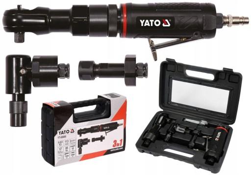 YATO пневматический угловой шлифовальный станок с храповым механизмом 3в1
