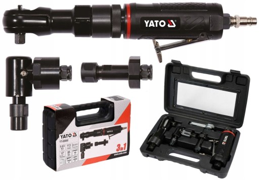 YATO пневматический угловой шлифовальный станок с храповым механизмом 3в1
