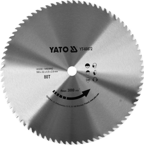 ЩИТ YATO ДЛЯ ДЕРЕВА БЕЗ VIDA 500X80TX32MM