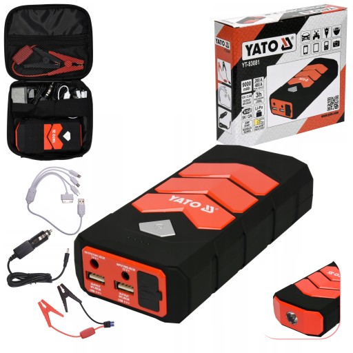 YATO JUMP STARTER POWER BANK ПЕРЕСТАРТЕР 9000мА 83081