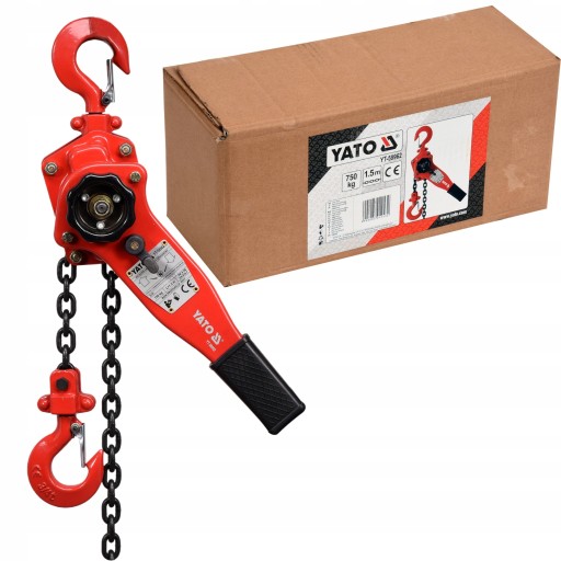 ЛЕБЕДКА ЯТО ЦЕПНАЯ ЛЕБЕДКА 7500 кг 1,5 м