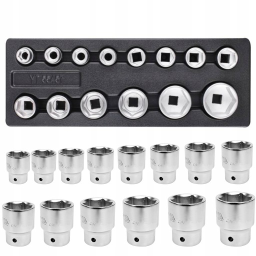 ВСТАВКА ДЛЯ ШУХЛЯД YATO НАБІР РОЗЕТОК 3/4 14 ДЕТАЛЕЙ YT-55457