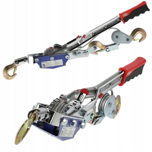 РУЧНАЯ ТРОСОВАЯ ЛЕБЕДКА YATO 1500КГ 1,5Т 1500 даН 3 м 6 мм 15:1 YT-5914