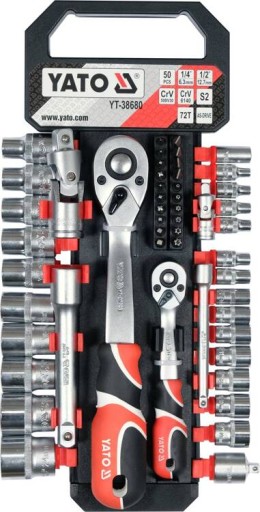 YATO YT-38680 НАБІР ГОЛОВОК З АКСЕСУАРАМИ 1/4 1/2