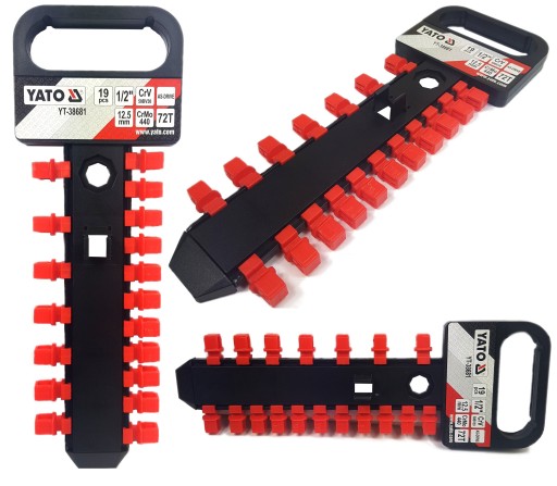 YATO YT-38681 НАБОР ТОРЦЕВ С ТРЕЩОТКОЙ 1/2, 19 ШТ.
