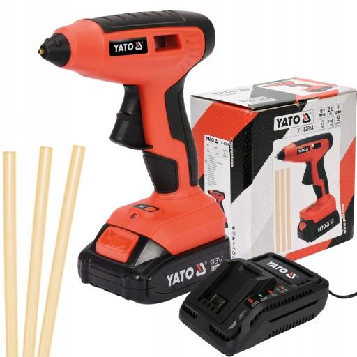 YATO YT-82854 АККУМУЛЯТОРНЫЙ ПИСТОЛЕТ ДЛЯ ГОРЯЧЕГО КЛЕЯ 18 В 3 шт. КЛЕЯ 11 мм 200