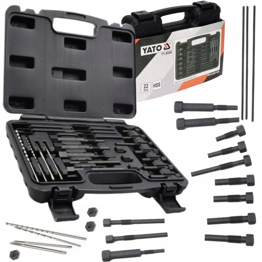 НАБОР ДЛЯ УДАЛЕНИЯ НИТИ YATO GLOW ВХОДИТ 22 ЭЛЕМЕНТА, ЧЕХОЛ YT-05345