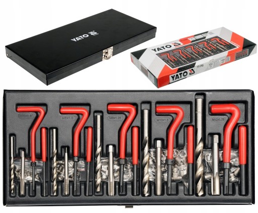 РЕМКОМПЛЕКТ РЕЗЬБЫ YATO M5-M12 131 ШТ. БУРОВЫЕ МЕТКИ YT-1763