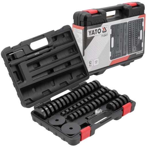 НАБОР YATO ДЛЯ УСТАНОВКИ ПОДШИПНИКОВ, УПЛОТНЕНИЙ И РЕЗИНОВЫХ СОЕДИНИТЕЛЕЙ 52 шт.
