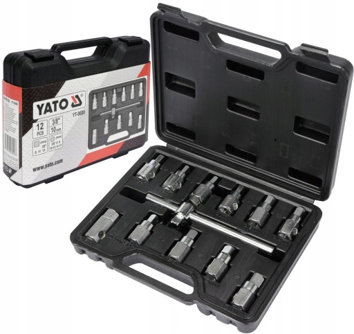 YATO МАСЛЯНИЙ КОВПАЧОК ГАЙКОВИЙ КЛЮЧ НАБІР ПОВНИЙ НАБІР 12 ШТ YT-0600 ВАЛІЗУ