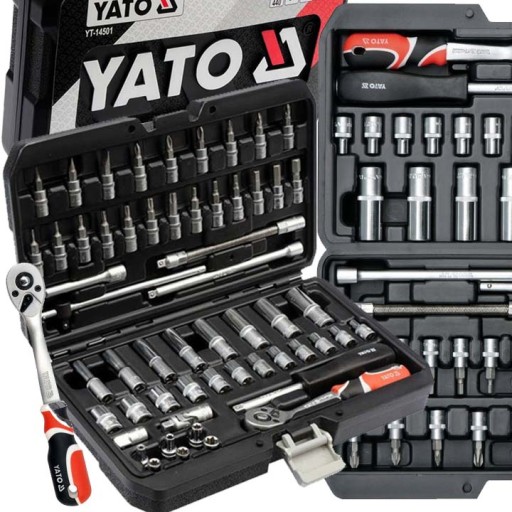 НАБОР ИНСТРУМЕНТОВ YATO ТОРЦЕВЫЕ КЛЮЧИ, 56 ПРЕДМЕТОВ, ТРЕЩОТКА 1/4