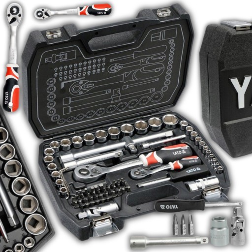 НАБІР ТОРЦЕВИХ ГАЙКОВИХ ІНСТРУМЕНТІВ YATO YT-38782 Набір інструментів КЕЙС 72