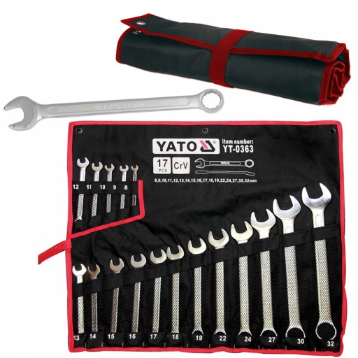 НАБОР КЛЮЧЕЙ YATO НАБОР КЛЮЧЕЙ КОМБИНИРОВАННЫХ 17 ШТ. YT-0363 8-32мм