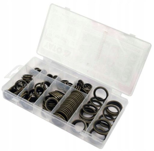 YATO НАБІР МЕТАЛЕВИХ І ГУМОВИХ ШАЙБ 150ШТ