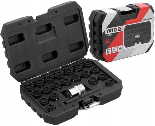 YATO НАБІР ГНІЗД ДЛЯ БОЛТІВ БЕЗПЕКИ AUDI 22 ЕЛЕМЕНТА YT-060304