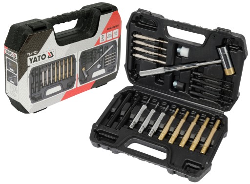 YATO НАБОР ПЕРФОРАТОРОВ ПРЕЦИЗИОННЫЕ ПЕРФОРАТОРЫ С МОЛОТКОМ 21 ШТ.