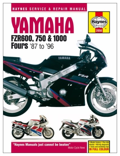 Yamaha fzr600 fzr750 fzr1000 посібник з технічного обслуговування Haynes 24h