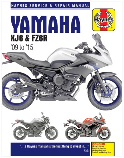 Yamaha XJ6 & FZ6R (2009-2015) руководство по ремонту Haynes 24h