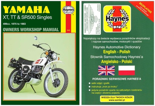 Yamaha XT500 TT500 SR500 (1975-1983) Haynes руководство по ремонту + БЕСПЛАТНЫЕ 24 часа
