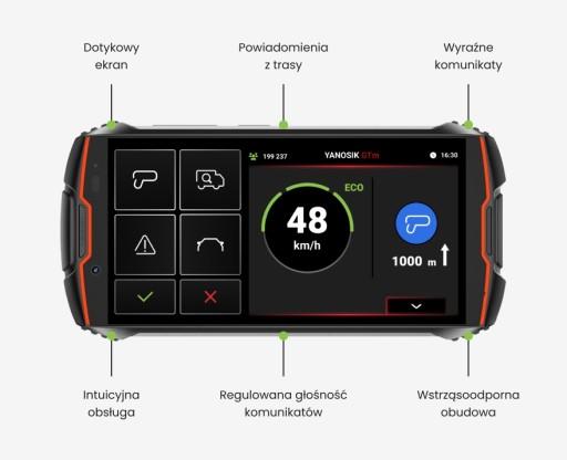 Yanosik GTm легальный ЖК-GPS сенсорный антирадар