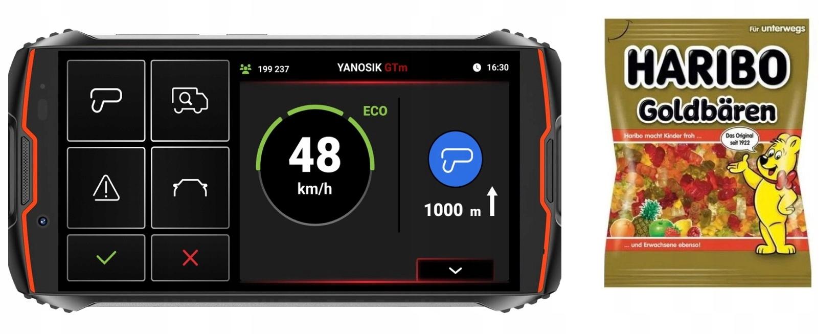 Yanosik GTM антирадар сенсорний LCD + Haribo (-: