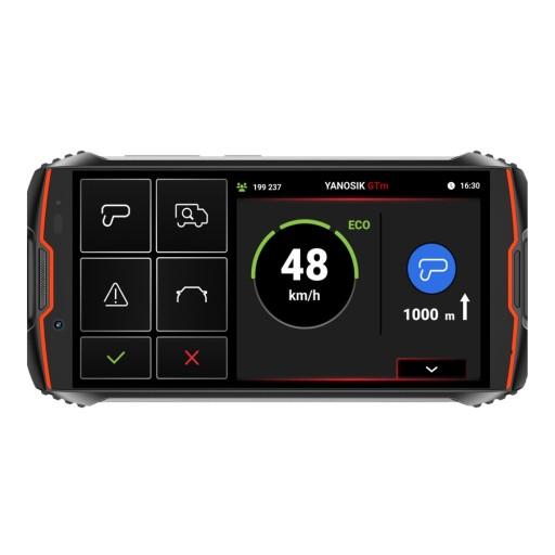 Yanosik GTM сенсорний екран дорожній месенджер