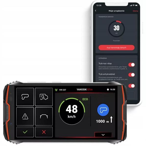 Yanosik GTM сенсорний екран з підпискою 12msc