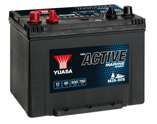 M26-80S - Yuasa Active Marine M26-80s 12V 80Ah для лодки, для электродвигателя