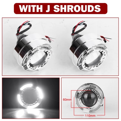 З J кожухами Angel Eyes BI LED лінзи Halo Light