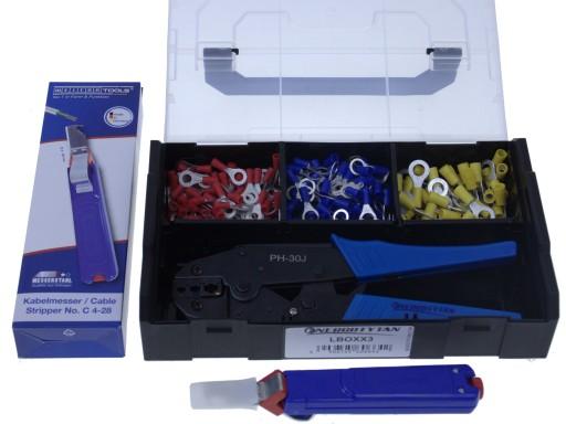 ОБТИСКНИЙ ІНСТРУМЕНТ ДЛЯ НАКОНЕЧНИКІВ + WEICON LBOXX3