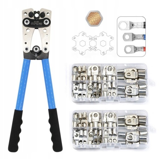 ОБЖИМНОЙ ИНСТРУМЕНТ ДЛЯ КАБЕЛЯ + 120 НАКОНЕЧНИКОВ