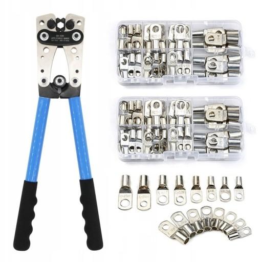 ОБТИСКНИЙ ІНСТРУМЕНТ ДЛЯ ОБТИСКУ КАБЕЛЬНИХ НАКОНЕЧНИКІВ + 120 НАКОНЕЧНИКІВ