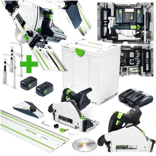 FESTOOL TSC 55 АККУМУЛЯТОРНЫЙ СТАНОК ДЛЯ РЕЗКИ 5.0 KEBI-Plus/XL 2x ВИНТОВЫЕ ЗАЖИМЫ